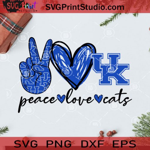 Peace Love University of Kentucky Wildcats Football SVG, Christmas SVG, Noel SVG, Merry Christmas SVG, Peace Love SVG, Kentucky Wildcats SVG, University SVG, Football SVG Cricut Digital Download, Instant Download