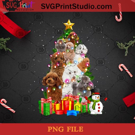 Poodle Christmas Tree PNG, Noel PNG, Merry Christmas PNG, Christmas PNG, Poodle PNG, Dog PNG, Christmas Tree PNG, Light PNG, Pine PNG, Gift PNG Digital Download