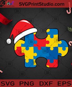Puzzle Christmas SVG, Christmas SVG, Noel SVG, Puzzle SVG, Santa Hat SVG Cricut Digital Download, Instant Download