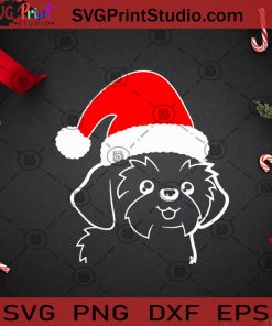 Santa Dog Poodle SVG, Christmas SVG, Noel SVG, Dog SVG, Poodle SVG Cricut Digital Download, Instant Download