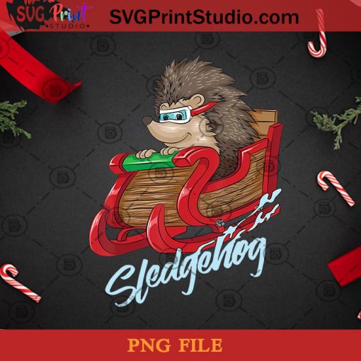 Sledgehog Funny Hedgehog Sleigh PNG, Noel PNG, Merry Christmas PNG, Christmas PNG, Hedgehog PNG, Sleigh PNG Digital Download