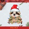 Sloth Christmas Tree Light PNG, Noel PNG, Merry Christmas PNG, Christmas PNG, Santa Hat PNG, Sloth PNG, Light PNG Digital Download