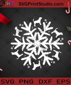 Snowflakes And Dog SVG, Christmas SVG, Noel SVG, Dog SVG, Snowflake SVG Cricut Digital Download, Instant Download