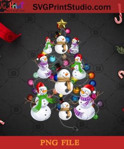 Snowman Christmas Tree PNG, Christmas PNG, Noel PNG, Merry Christmas PNG, Snowman PNG, Christmas Tree PNG, Pine PNG, Light PNG Digital Download