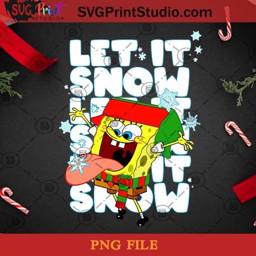 Spongebob Squarepants Let It Snow Let It Snow Let It Snow PNG, Noel PNG, Merry Christmas PNG, Christmas PNG, Spongebob Squarepants PNG, Cartoon PNG, Snow PNG Digital Download