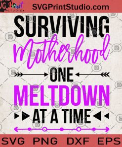 Surviving Motherhood One Meltdown At A Time SVG, Mom Life Mama SVG, Mother's Day Funny SVG, Motherhood SVG, Baby SVG