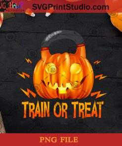 Train Or Treat PNG, Halloween PNG, Dumbbell PNG, Covid 19 PNG, Pandemic PNG, Pumpkin PNG Digital Download