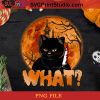 What Black Cat PNG, Black Cat PNG, Halloween PNG, Cat PNG, Pumpkin PNG, Knife PNG Digital Download
