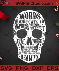 Words Have No Power To Impress The MInd Without PNG, Christmas PNG, Noel PNG, Merry Christmas PNG, Horror PNG, Skullcap PNG Digital Download