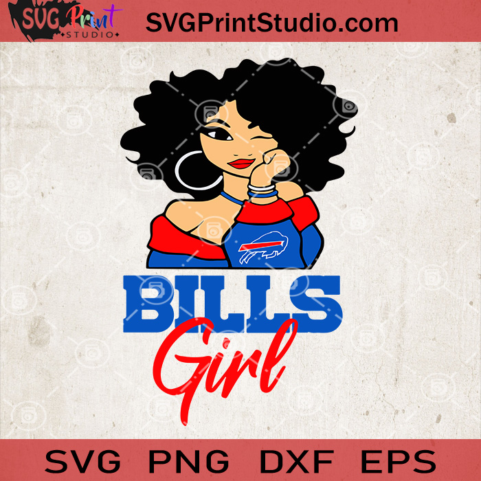 Download Buffalo Bills Girl Svg Super Bowl Svg Black Woman Nfl Svg Afro Queen Svg Svg Print Studio