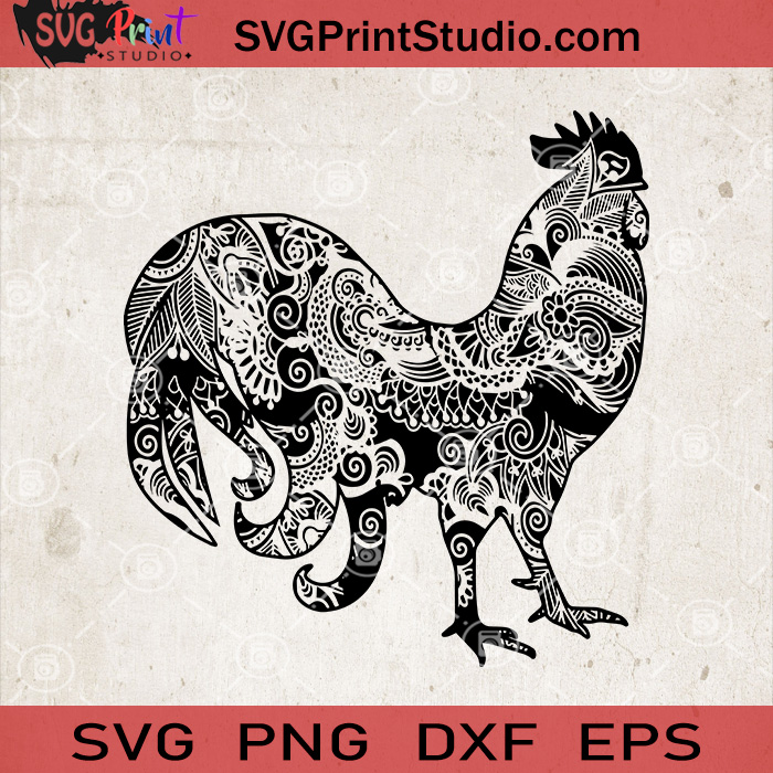 Download Chicken Mandala Svg Chicken Zentangle Svg Animals Farm Mandala Svg Svg Print Studio