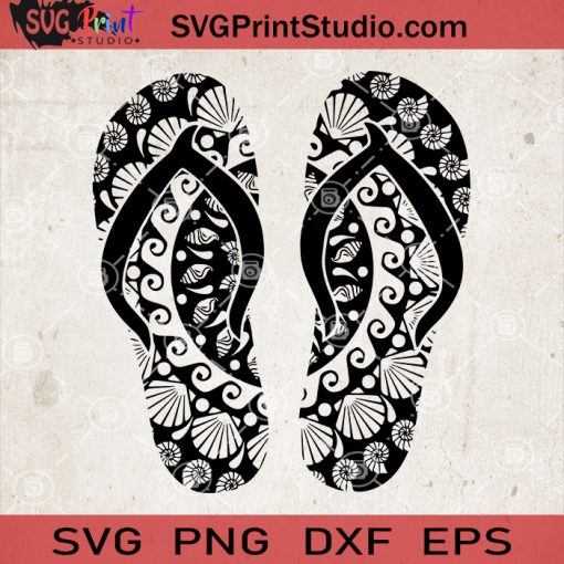 Flip Flops Svg, Mandala Summer svg, Flip Flop Mandala SVG, Summer SVG