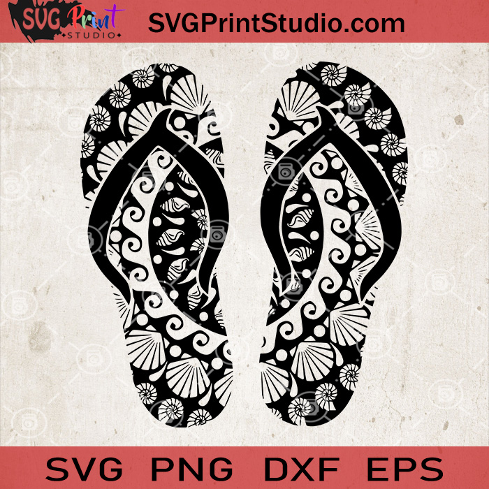 Download Flip Flops Svg Mandala Summer Svg Flip Flop Mandala Svg Summer Svg Svg Print Studio