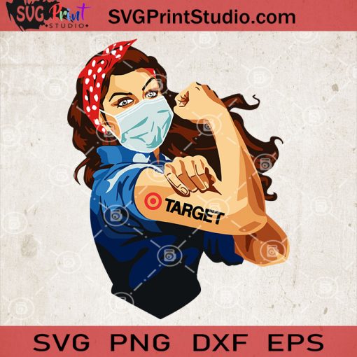 Strong Woman Tattoo Arm Target SVG, Woman Target SVG, Coronavirus SVG