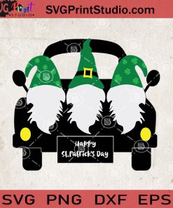 Happy St.Patrick's Day SVG, Three Gnome Irish Truck SVG, Irish SVG