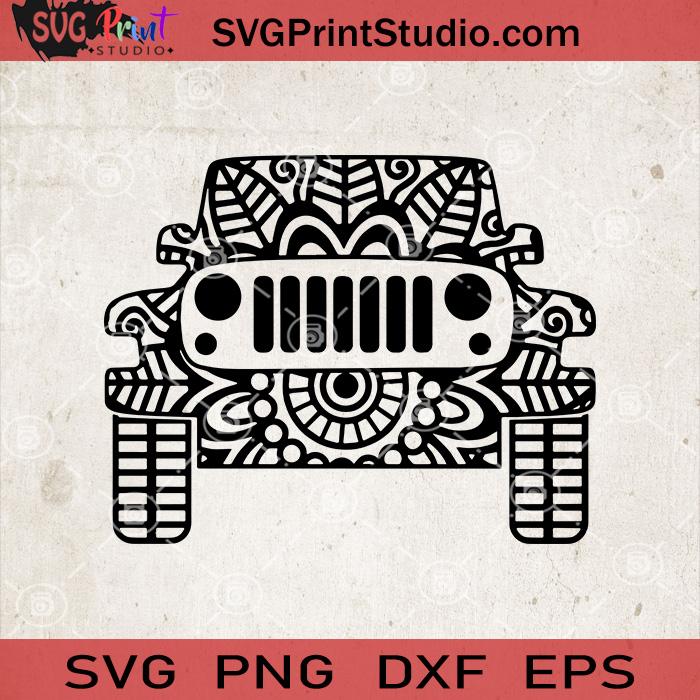 Jeep Mandala Svg Jeep Zentangle Mandala Svg Jeep Club Jeep Lover Svg Print Studio