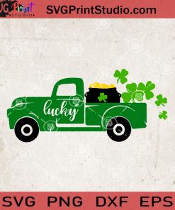 Happy St.Patrick's Day SVG, Lucky Truck SVG, Irish Truck SVG