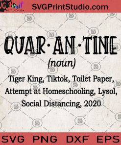 Quar An Tine Noun Tiger King Tiktok, Toilet Paper, Attempt At Homeschooling, Lysol Social Distancing 2020 SVG, Quarantine SVG, Social Distancing SVG