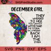 Butterfly December Girl SVG, Butterfly Girl SVG, Hippie SVG EPS DXF PNG Cricut File Instant Download