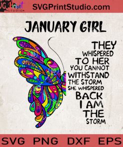 Butterfly January Girl SVG, Butterfly Girl SVG, Hippie SVG EPS DXF PNG Cricut File Instant Download