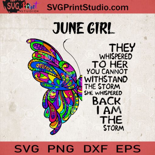 Butterfly June Girl SVG, Butterfly Girl SVG, Hippie SVG EPS DXF PNG Cricut File Instant Download