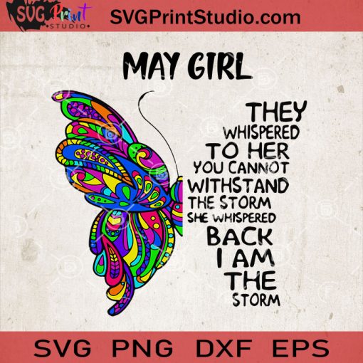 Butterfly May Girl SVG, Butterfly Girl SVG, Hippie SVG EPS DXF PNG Cricut File Instant Download