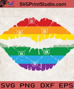 Pride Lip SVG, Lip SVG, LGBT SVG EPS DXF PNG Cricut File Instant Download