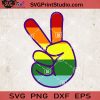 Pride Peace Hand SVG, Hand SVG, Peace SVG, LGBT SVG EPS DXF PNG Cricut File Instant Download