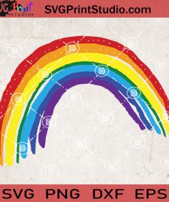 Pride Rainbow Dot SVG, Rainbow SVG, LGBT SVG EPS DXF PNG Cricut File Instant Download