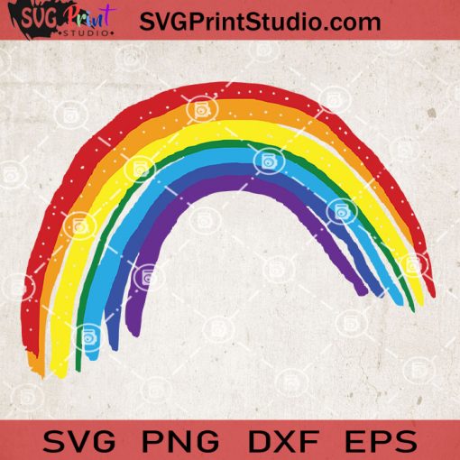 Pride Rainbow Dot SVG, Rainbow SVG, LGBT SVG EPS DXF PNG Cricut File Instant Download