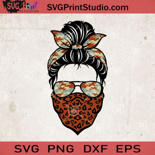 Layered Retro Messy Bun SVG, Momlife SVG, Happy Mother's Day SVG EPS DXF PNG Cricut File Instant Download