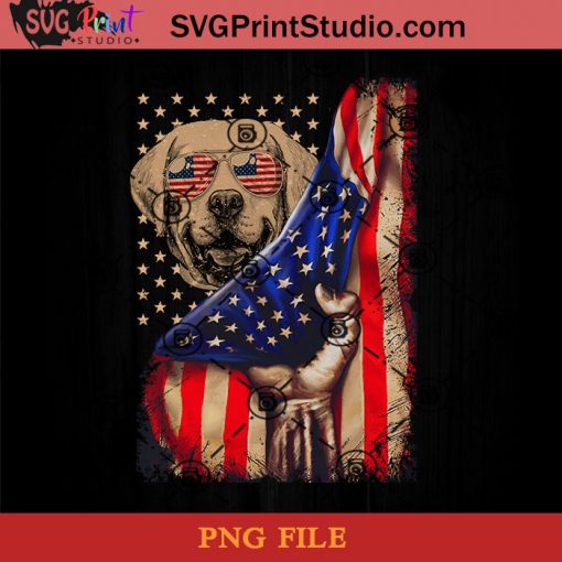 American Flag Labrador-Retriever PNG, Happy Fathers Day PNG, Father PNG, Dad PNG Instant Download