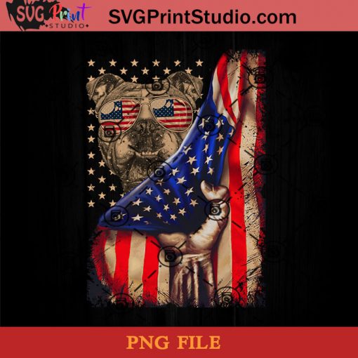 American Flag English Bulldog PNG, Happy Fathers Day PNG, Father PNG, Dad PNG Instant Download