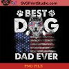 Best Dog Dad Ever Flag Husky PNG, Happy Fathers Day PNG, Father PNG, Dad PNG Instant Download
