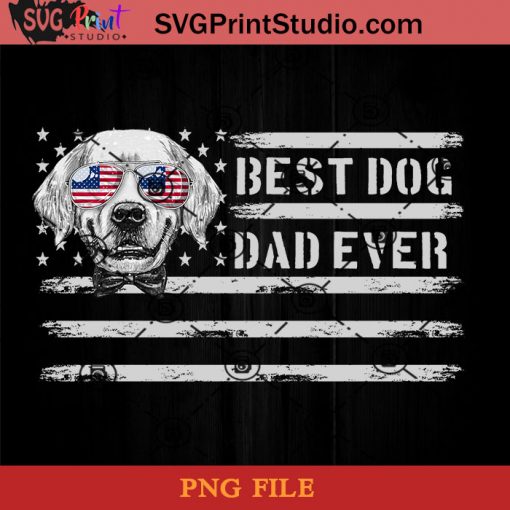 Best Dog Dad Ever Golden-Retriever PNG, Happy Fathers Day PNG, Father PNG, Dad PNG Instant Download