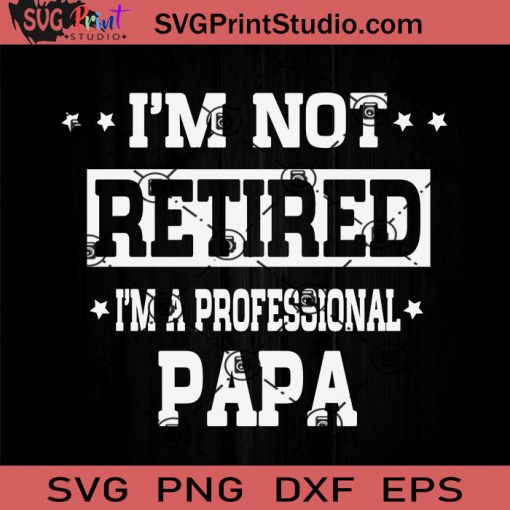 Im Not Retired Im A SVG, Father SVG, Happy Father's Day SVG, Dad SVG EPS DXF PNG Cricut File Instant Download