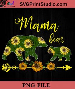 Mama Bear Daisy PNG, Mama Bear PNG, Happy Mother's Day PNG, Mom SVG, Mama PNG Instant Download
