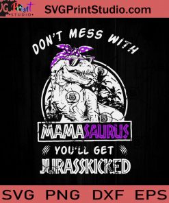 Women Don’t Mess With Mamasaurus You’ll Get Jurasskicked SVG, Happy Mother's Day SVG, Mamasaurus SVG, Mom SVG, Mama SVG EPS DXF PNG Cricut File Instant Download