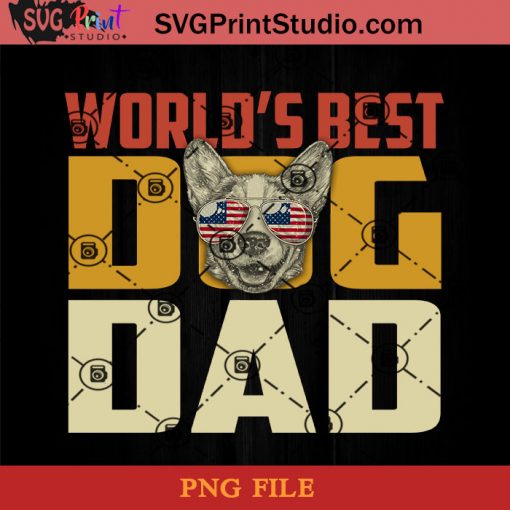 World's Best Dog Dad Corgi PNG, Happy Fathers Day PNG, Father PNG, Dad PNG Instant Download