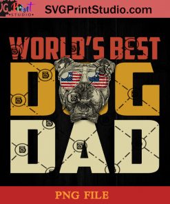World's Best Dog Dad English Bulldog PNG, Happy Fathers Day PNG, Father PNG, Dad PNG Instant Download