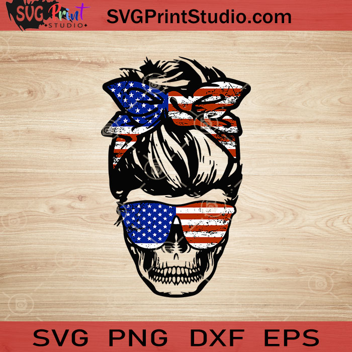 Download 4th Of July Messy Bun Hair Sublimation Svg 4th Of July Svg America Svg Eps Dxf Png Cricut File Instant Download Svg Print Studio