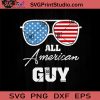 All American Guy Sunglasses USA SVG, 4th Of July SVG, Independence Day SVG EPS DXF PNG Cricut File Instant Download