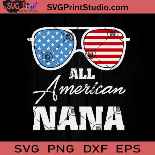 All American Mama Sunglasses USA SVG, 4th Of July SVG, Independence Day SVG EPS DXF PNG Cricut File Instant Download