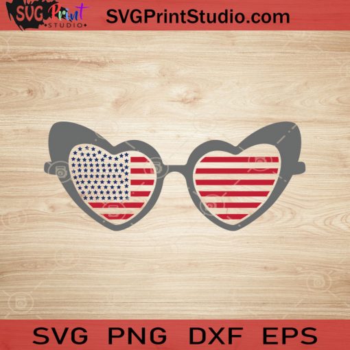 America Sunglasses SVG, 4th of July SVG, America SVG EPS DXF PNG Cricut File Instant Download