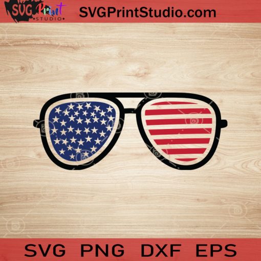 America Sunglasses SVG, 4th of July SVG, America SVG EPS DXF PNG Cricut File Instant Download