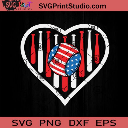 American Flag Baseball 4th Of July SVG, 4th Of July SVG, Independence Day SVG EPS DXF PNG Cricut File Instant Download