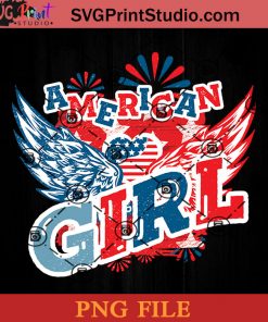 American Girl PNG, 4th Of July PNG, Independence Day PNG Instant Download