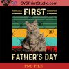 Cat First Father's Day PNG, Cat PNG, Happy Father's Day PNG, Daughter PNG, Dad PNG Instant Download