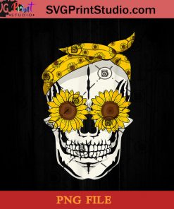 Funny Sunflower Skull PNG, Skull PNG, Sunflower PNG, Momlife PNG Instant Download
