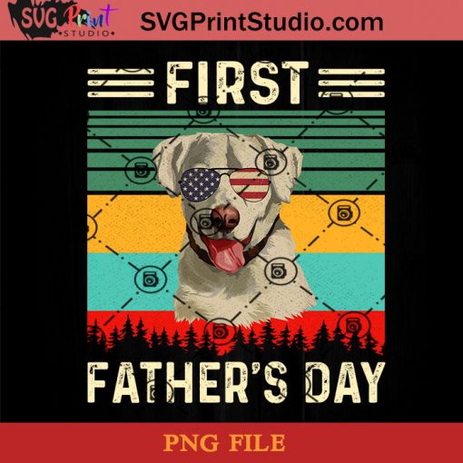 Golden Retriever First Father's Day PNG, Golden Retriever PNG, Happy Father's Day PNG, Dad PNG Instant Download